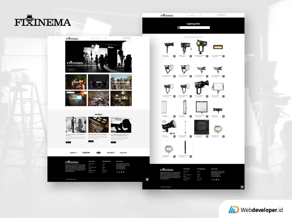 Jasa Pembuatan Website Rental Camera