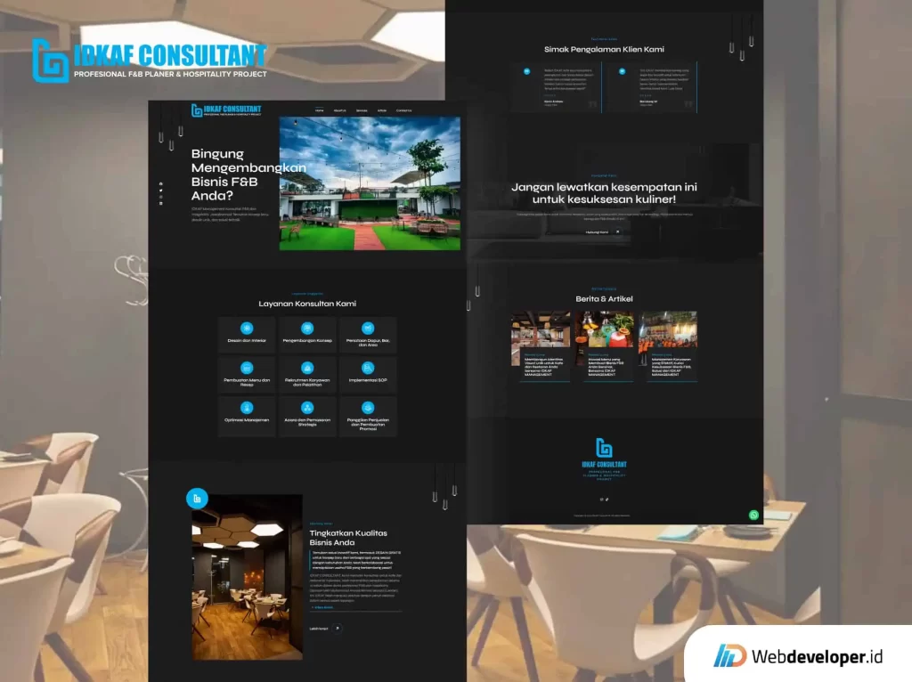 Jasa Pembuatan Website Konsultan Cafe dan Restoran