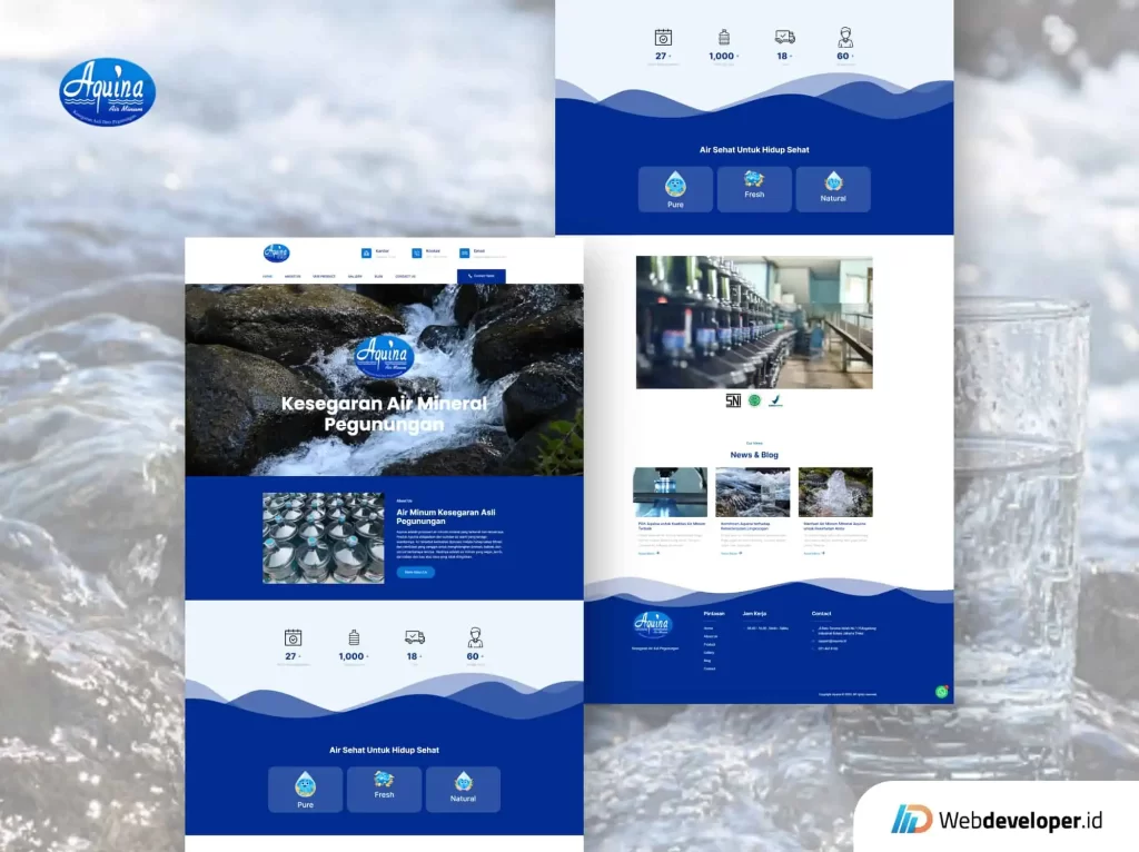 Jasa Pembuatan Website Air Minum Kemasan