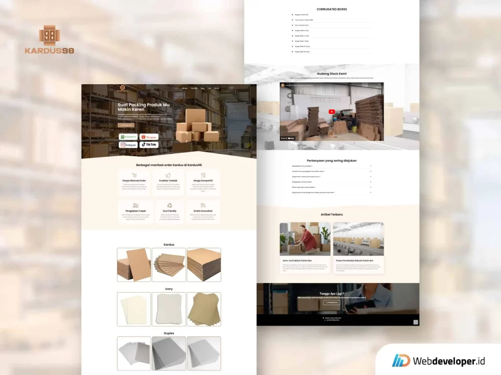 Jasa Pembuatan Website Produk Kemasan