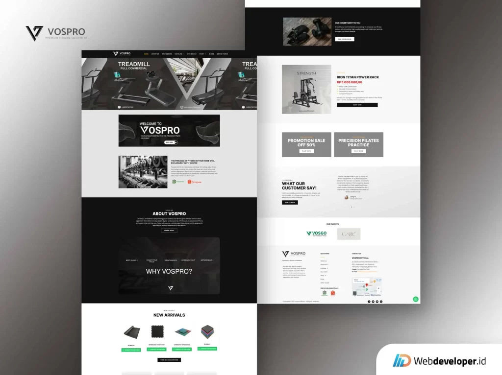 Jasa Pembuatan Website Peralatan Fitnes